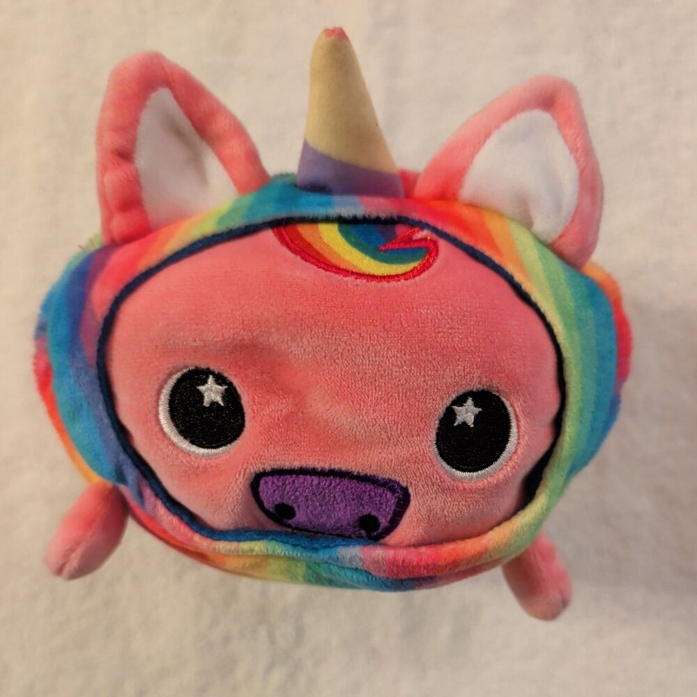 Pig Plush Rainbow Unicorn “Glitzy” Slumber Plushies Stuffed Animal Moosh Moosh